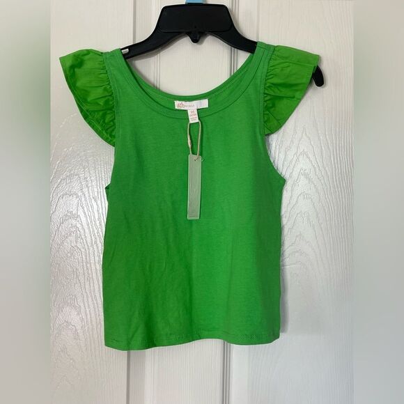 gb girls 2 piece vibrant green ruffle set size L 12/14 new with tags - Picture 5 of 9